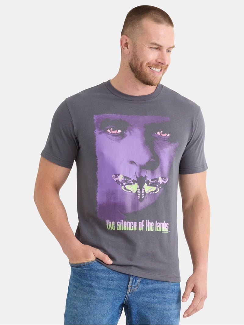 Silence of the Lambs Men's and Big Men's Graphic Tee with Short