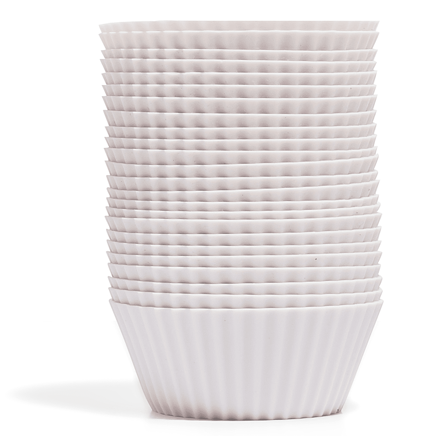 The Silicone Kitchen Reusable Silicone Baking Cups, Non-Toxic, BPA Free, Dishwasher Safe, Regular, 24 Pack, Designer White - Walmart.com
