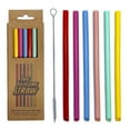 thumbnail image 1 of The Silicone Straw, 6 High Quality Food-Grade Silicone Straws, BPA Free, Thick & Reusable Soft Straws, Hard to Chip Straws, 1 of 7