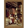 thumbnail image 1 of The Silk Merchants 28x40 Large Gold Ornate Wood Framed Canvas Art by Edwin Lord Weeks, 1 of 2