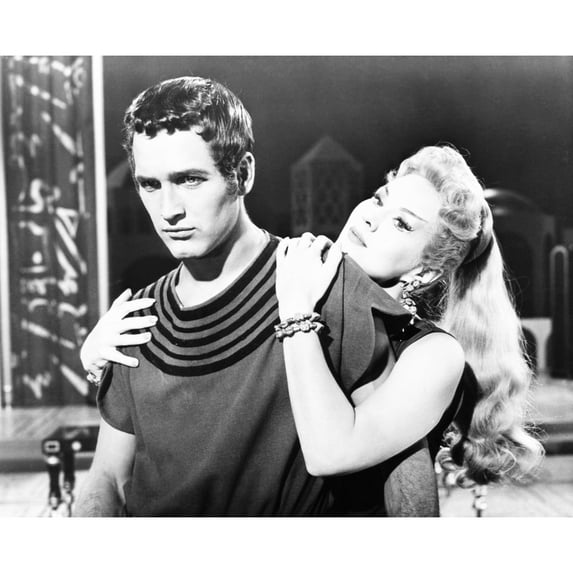 The Silver Chalice From Left: Paul Newman Virginia Mayo 1954 Photo Print (14 x 11)