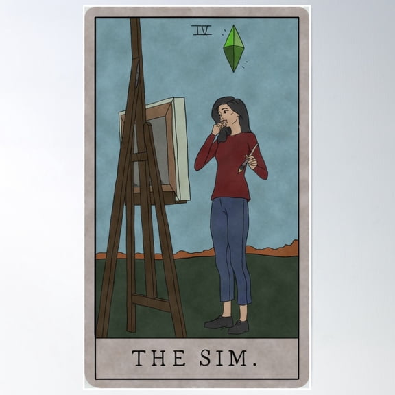 The Sim Poster Wall Art, Modern Wall Decor For Living Room Bedroom, 24x36 UNFRAMED