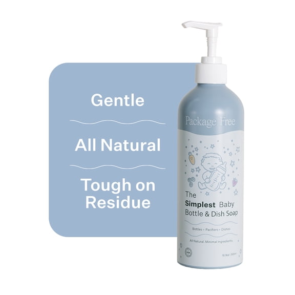 Package Free The Simplest Baby Bottle & Dish Soap by Package Free, Unscented, 16 fl oz