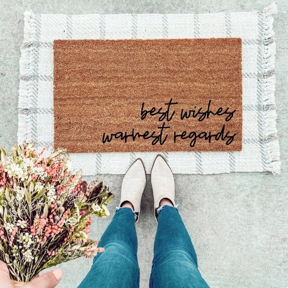 The Simply Rustic Barn - Best Wishes, Warmest Regards Doormat