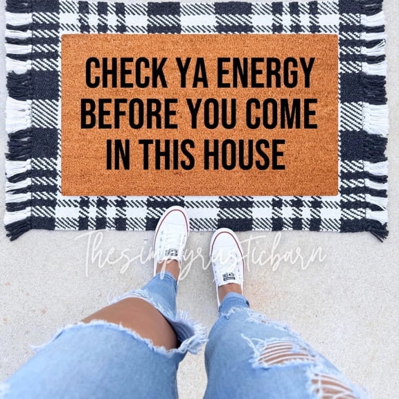 The Simply Rustic Barn - Check Ya Energy Doormat