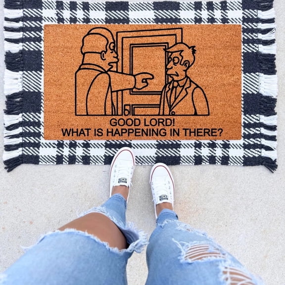The Simply Rustic Barn - Good Lord, What Is Happening In There Doormat