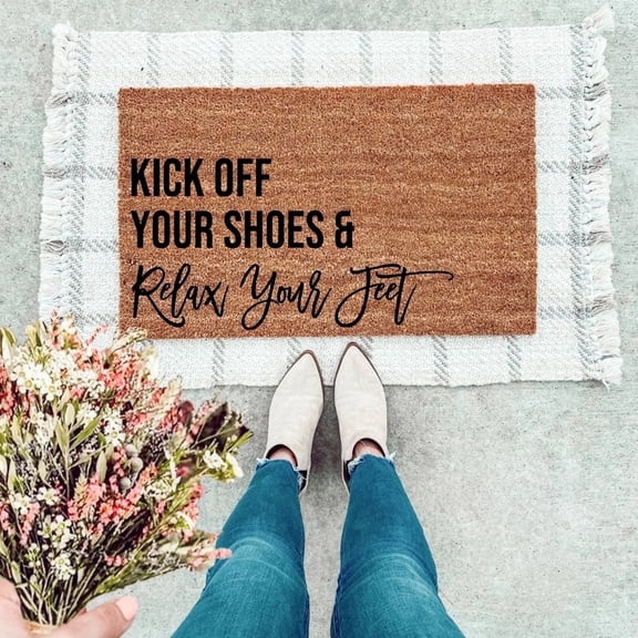 The Simply Rustic Barn - Kick Off Your Shoes & Relax Your Feet Doormat