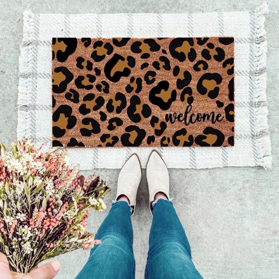 The Simply Rustic Barn - Leopard Welcome Doormat