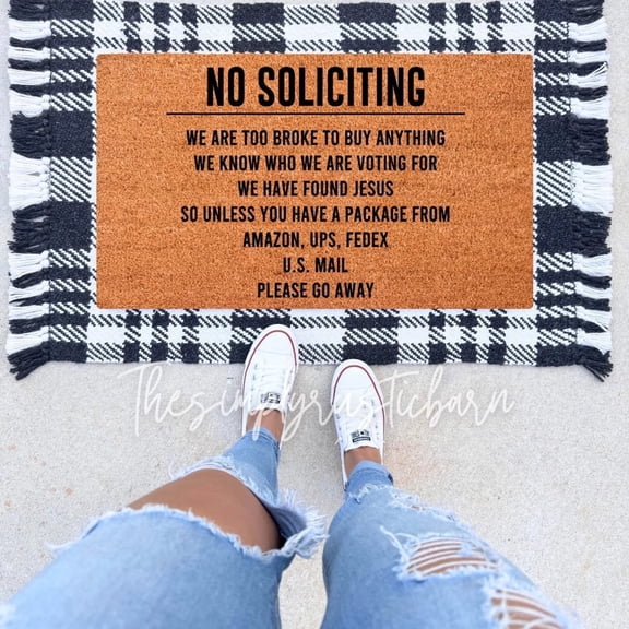 The Simply Rustic Barn - No Soliciting Doormat