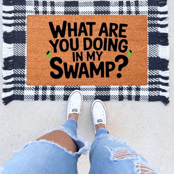 The Simply Rustic Barn - What Are You Doing In My Swamp Doormat