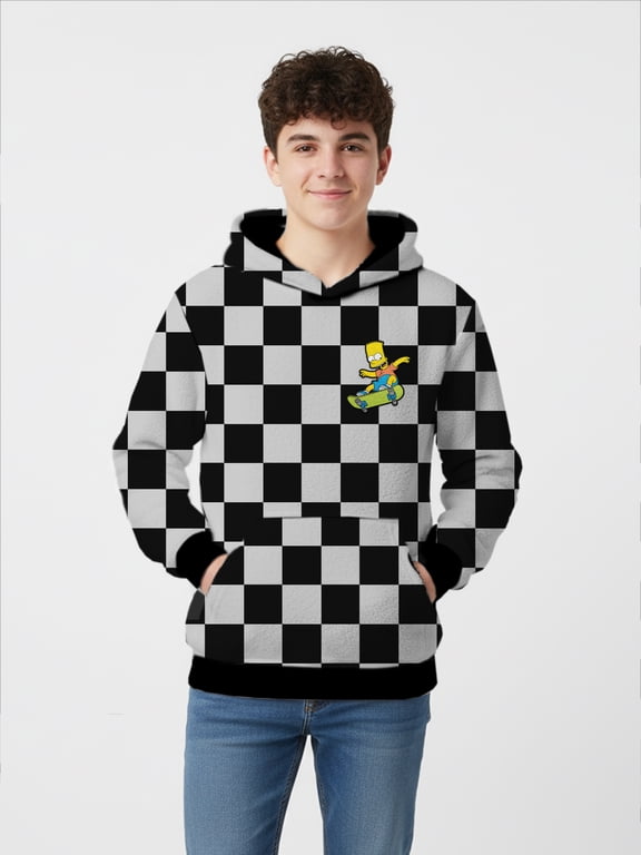 The Simpson, Boys' & Big Boys' Hooded Woobie, Bart Skate, Sizes 4-18