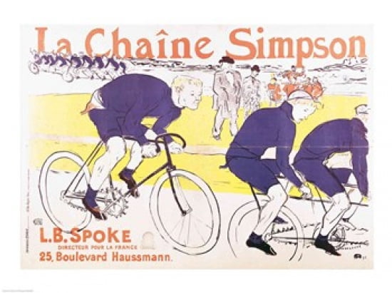 The Simpson Chain 1896 Canvas Art - Henri de Toulouse-Lautrec (24 x 18)