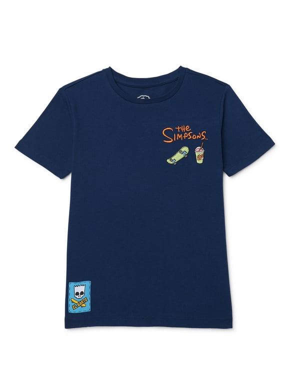 The Simpson’s Bart Simpson Graphic Short Sleeve T-Shirt, Sizes 4-20