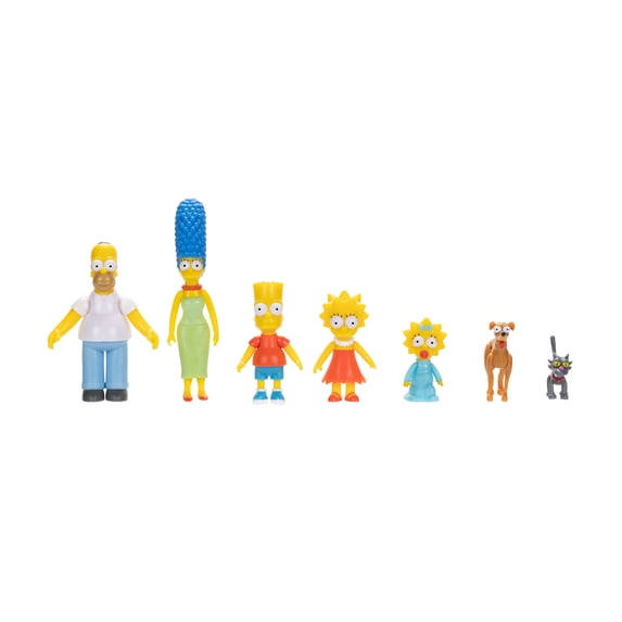 The Simpsons 2.5 inch Tall Scaled Action Figures Multipack with the Entire Simpsons Family