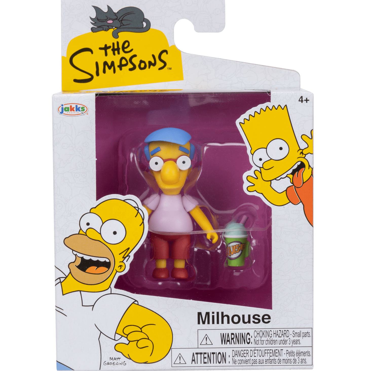 The Simpsons 2.5 inch Tall Scaled Collectible Millhouse with Squishee Drink Action Figure for Child Ages 4+