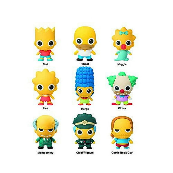 The Simpsons 3D PVC Foam Collectible Key Ring Blind Packaging