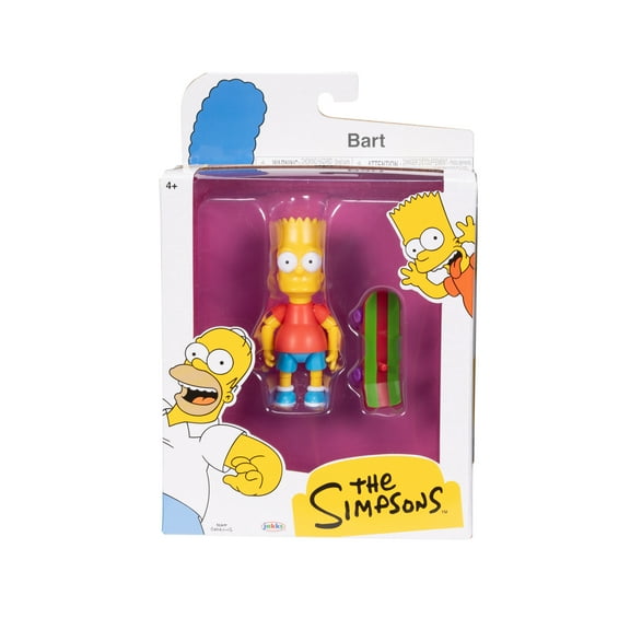 The Simpsons 5 inch Bart Simpson Action Figure with Skateboard Accessory for Child Ages 4+