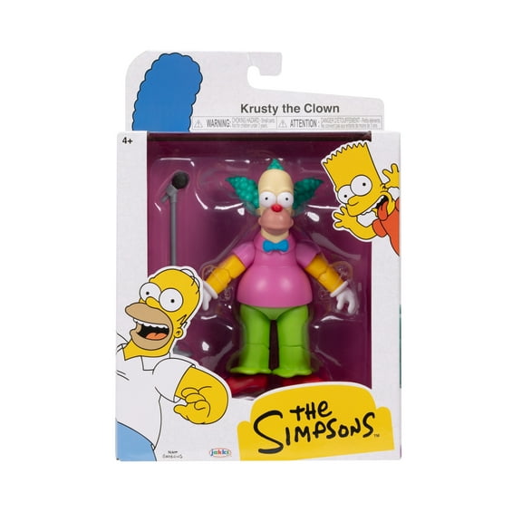 The Simpsons 5 inch Krusty the Clown Action Figure with Accessory for Child Ages 4+
