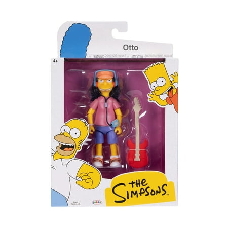 The Simpsons 5 inch Otto Action Figure with Electric Guitar Accessory for Child Ages 4+