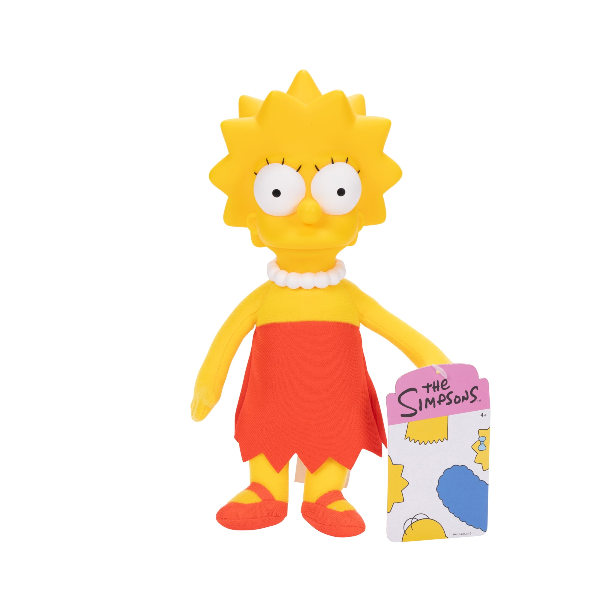 The Simpsons 9 inch Scale Plush Lisa Simpson Figure with Soft Plush Body and Sculpted Head
