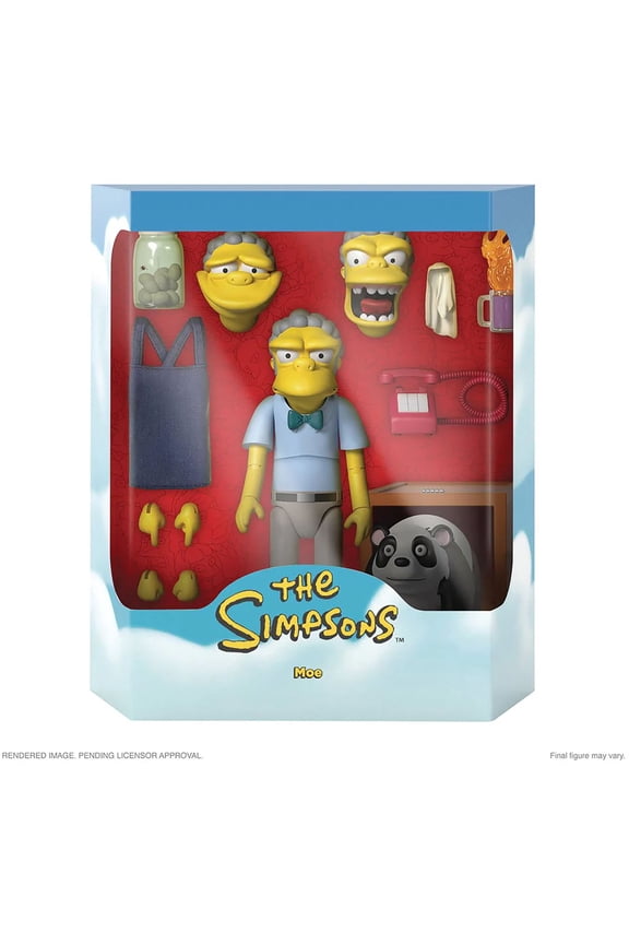 The Simpsons Adult Moe Szyslak Action Figure, Plastic Multicolor, 4.20"W x 9.50"H, 2.05 lb