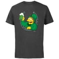 thumbnail image 1 of The Simpsons Barney Lucky Horseshoe St. Patrick's Day - Short Sleeve Cotton T-Shirt for Adults - Customized-Charcoal, 1 of 5