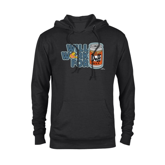 The Simpsons Barney Will Work For Duff Beer - Pullover Hoodie for Adults – Customized-Black