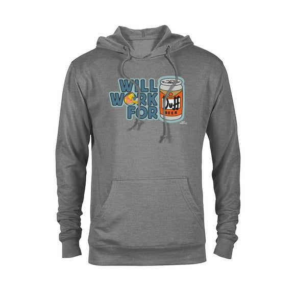 The Simpsons Barney Will Work For Duff Beer - Pullover Hoodie for Adults – Customized-Graphite Heather