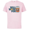 thumbnail image 1 of The Simpsons Barney Will Work For Duff Beer - Short Sleeve Cotton T-Shirt for Adults - Customized-Soft Pink, 1 of 5