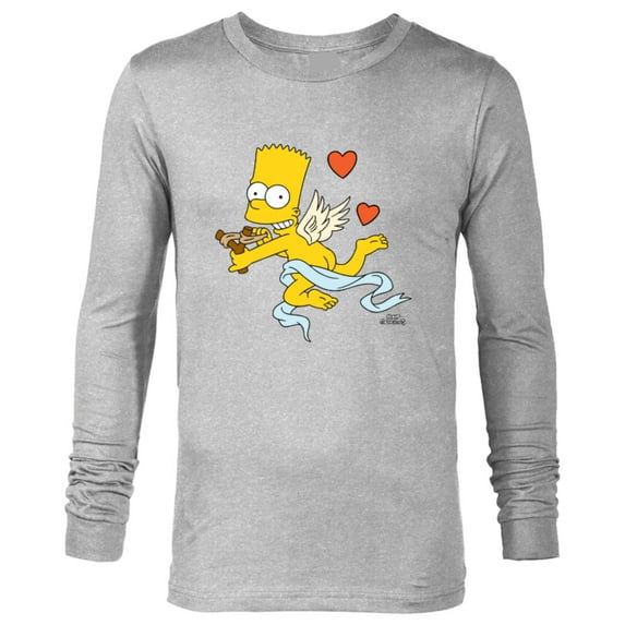 The Simpsons Bart Cherub Slingshot Cupid - Long Sleeve T-Shirt for Men – Customized-Athletic Heather