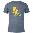 thumbnail image 1 of The Simpsons Bart Cherub Slingshot Cupid - Short Sleeve Blended T-Shirt for Adults – Customized-Navy Heather, 1 of 5