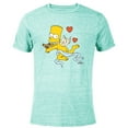 thumbnail image 1 of The Simpsons Bart Cherub Slingshot Cupid - Short Sleeve Blended T-Shirt for Adults – Customized-Ocean Blue, 1 of 5