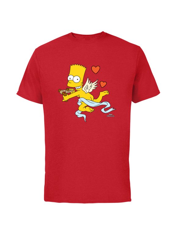Bart Cherub Slingshot Cupid - Short Sleeve Cotton T-Shirt for Adults - Customized-Red