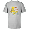 thumbnail image 1 of The Simpsons Bart Cherub Slingshot Cupid - Short Sleeve T-Shirt for Kids – Customized-Athletic Heather, 1 of 5