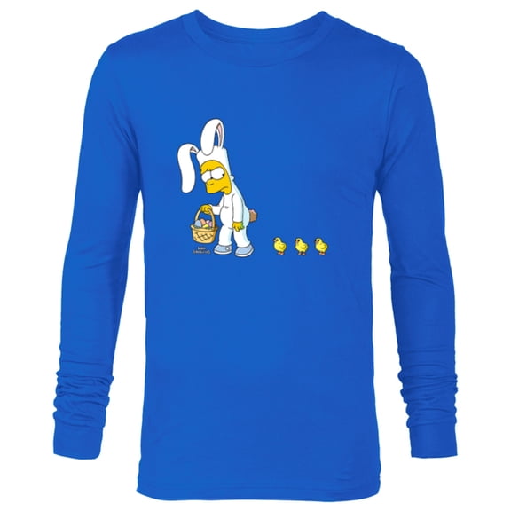 The Simpsons Bart Easter Egg Bunny - Long Sleeve T-Shirt for Men - Customized-Royal