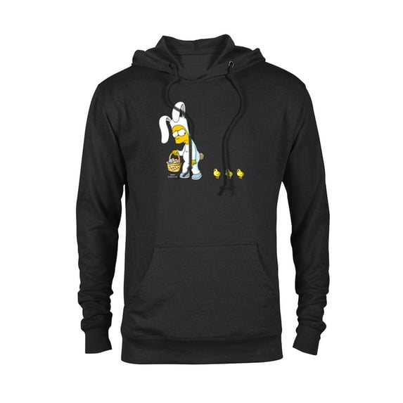 The Simpsons Bart Easter Egg Bunny - Pullover Hoodie for Adults - Customized-Black