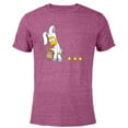 thumbnail image 1 of The Simpsons Bart Easter Egg Bunny - Short Sleeve Blended T-Shirt for Adults - Customized-Purple, 1 of 5