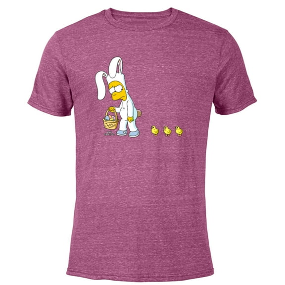 The Simpsons Bart Easter Egg Bunny - Short Sleeve Blended T-Shirt for Adults - Customized-Purple