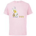 thumbnail image 1 of The Simpsons Bart Easter Egg Bunny - Short Sleeve Cotton T-Shirt for Adults - Customized-Soft Pink, 1 of 5