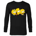 thumbnail image 1 of The Simpsons Bart Lisa Maggie - Long Sleeve T-Shirt for Men - Customized-Black, 1 of 5