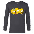 thumbnail image 1 of The Simpsons Bart Lisa Maggie - Long Sleeve T-Shirt for Men - Customized-Charcoal Heather, 1 of 5