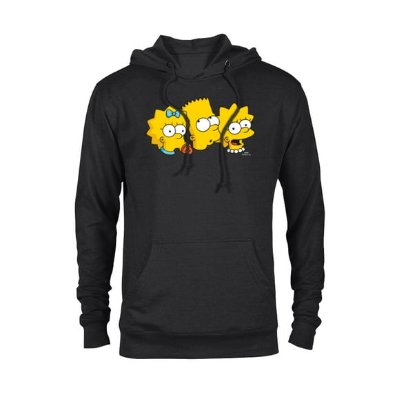 The Simpsons Bart Lisa Maggie - Pullover Hoodie for Adults - Customized-Black