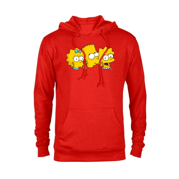 The Simpsons Bart Lisa Maggie - Pullover Hoodie for Adults - Customized-Red Heather