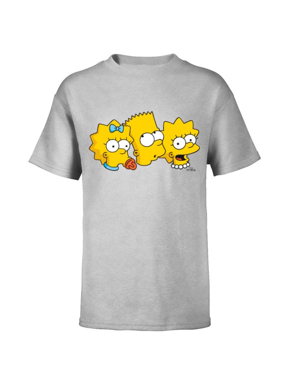 Bart Lisa Maggie - Short Sleeve T-Shirt for Kids - Customized-Athletic Heather