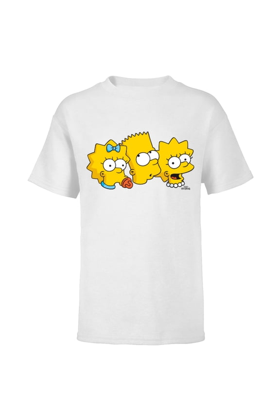Bart Lisa Maggie - Short Sleeve T-Shirt for Kids - Customized-White