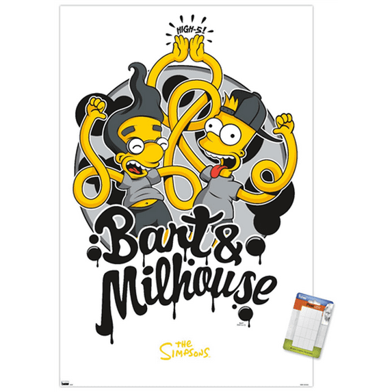 The Simpsons - Bart & Milhouse Wall Poster, 22.375" x 34"