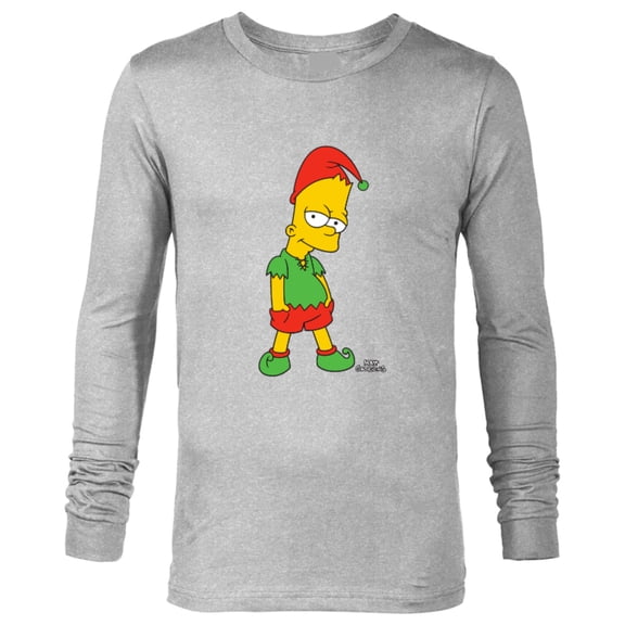 The Simpsons Bart Simpson Elf Bart Holiday - Long Sleeve T-Shirt for Men – Customized-Athletic Heather