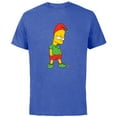 thumbnail image 1 of The Simpsons Bart Simpson Elf Bart Holiday - Short Sleeve Cotton T-Shirt for Adults - Customized-Royal Heather, 1 of 5