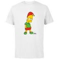 thumbnail image 1 of The Simpsons Bart Simpson Elf Bart Holiday - Short Sleeve Cotton T-Shirt for Adults - Customized-White, 1 of 5