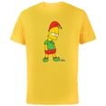thumbnail image 1 of The Simpsons Bart Simpson Elf Bart Holiday - Short Sleeve Cotton T-Shirt for Adults - Customized-Yellow, 1 of 5